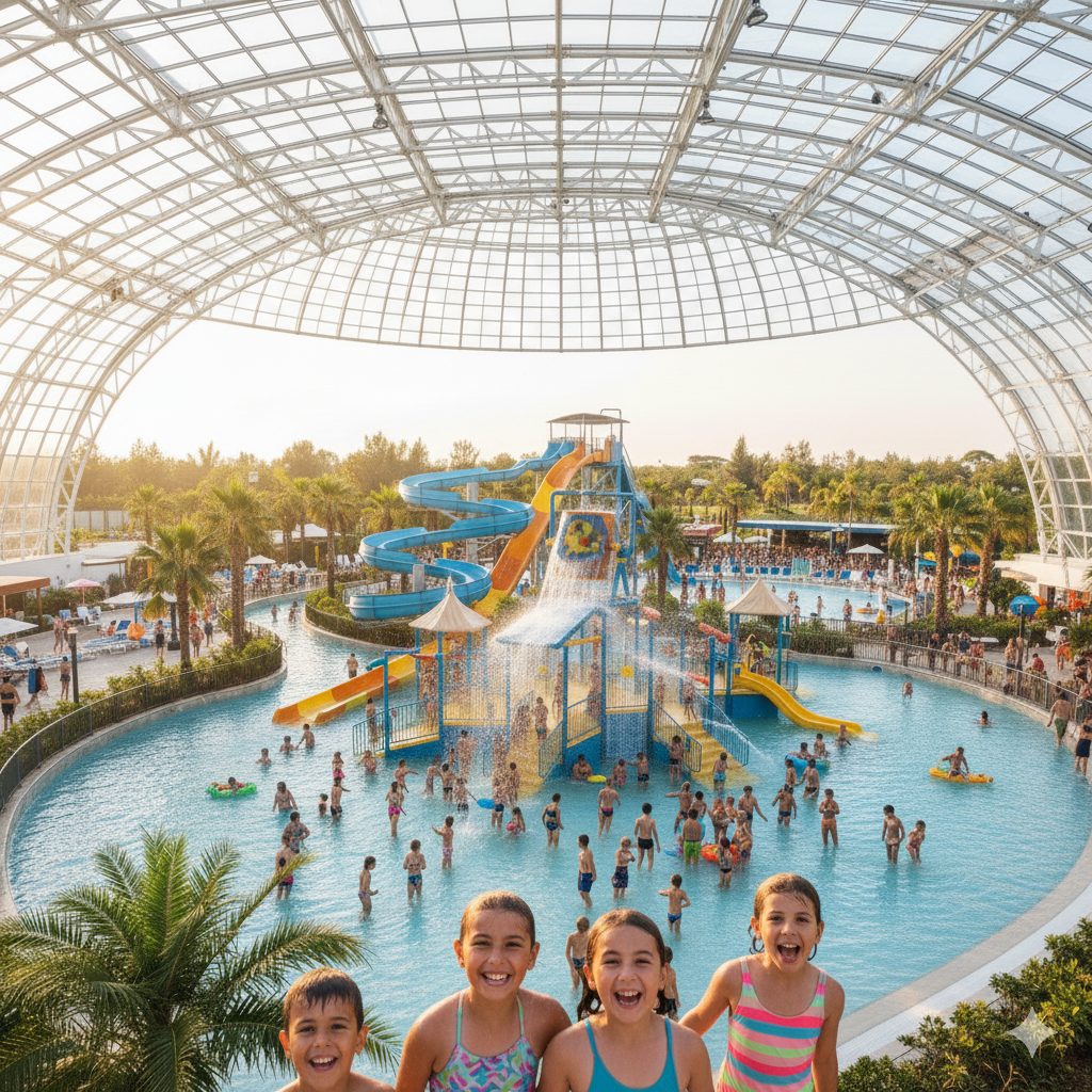 Jeux et éclats de rire au parc aquatique